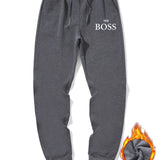「binfenxie」Men's Casual Sherpa Fleece Drawstring Active Sweatpants With "Yes, Boss" Best Sellers