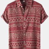 「binfenxie」Men's Hawaiian Shirts Summer Floral Print Short Sleeve Button Down Shirt Tropical Holiday Beach Casual Tops