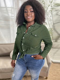 「binfenxie」Grey Long Sleeve Flap Pockets Denim Coats, Single-Breasted Button Lapel Denim Jackets, Women's Denim Clothing