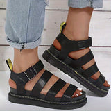 「binfenxie」Women's Platform Sandals, Open Toe Ankle Buckle Strap Non Slip Shoes, Outdoor Sports Sandals