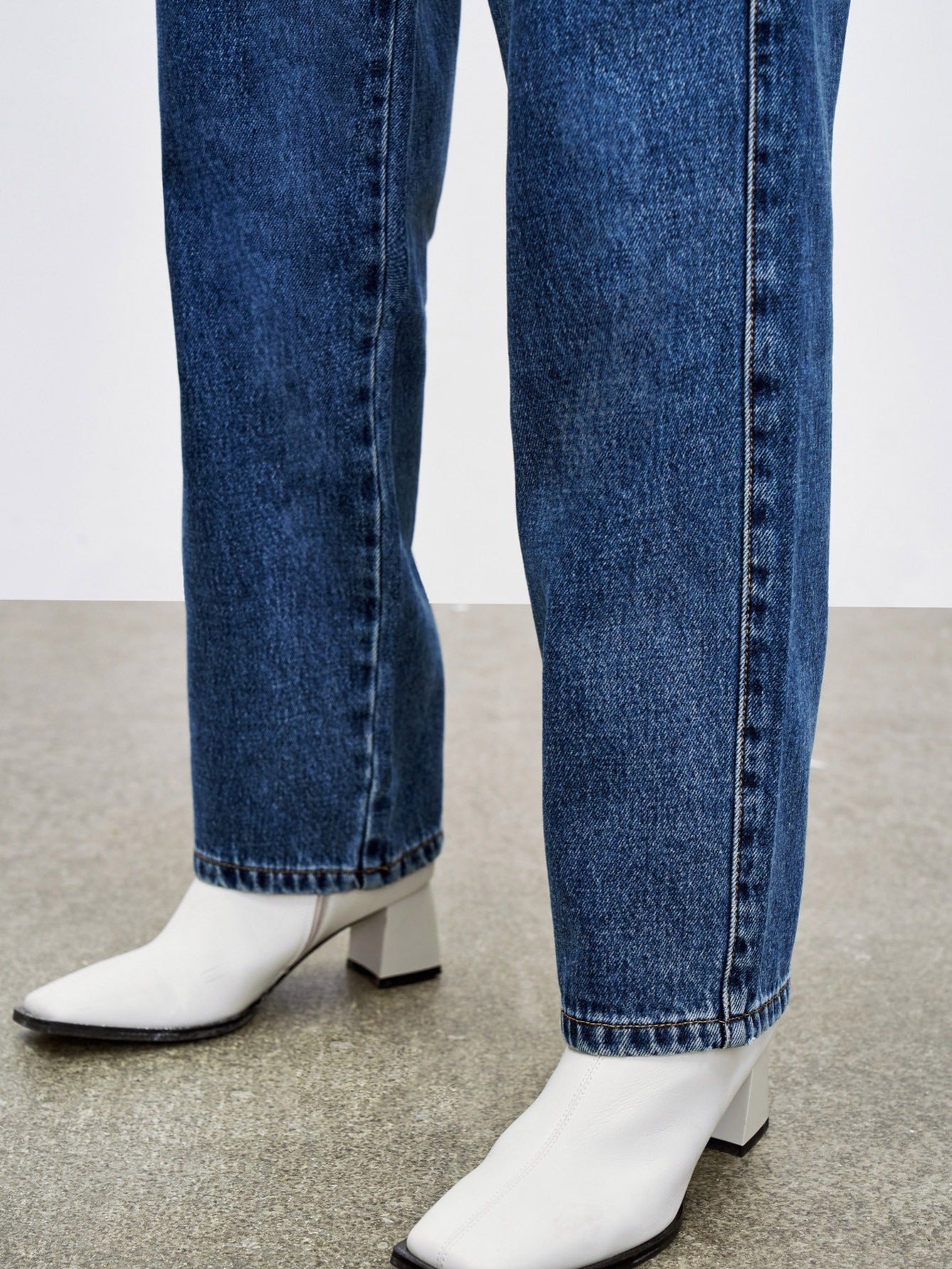 「binfenxie」High Waist Loose Fit Straight Leg Jeans, Casual Comfort Slash Pockets Denim Pants, Women's Denim Jeans & Clothing