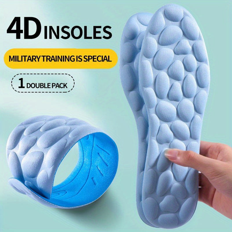 「binfenxie」1pair New Upgrade 5D Massage Memory Foam Insoles For Shoes Sole Breathable Cushion Sport Running Insoles For Feet Orthopedic Insoles