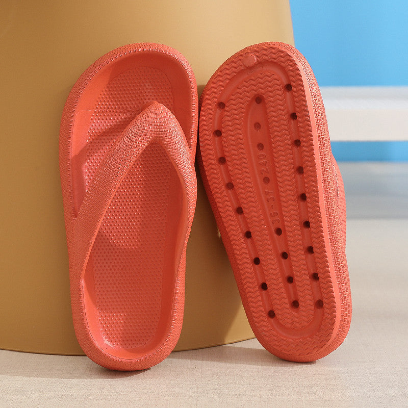 「binfenxie」Women's Platform Non-slip Slippers, Solid Color Indoor Flip Flops, Women's Footwear