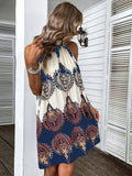 「binfenxie」Bohemian Halter Dress, Casual Every Day Dress For Summer & Spring, Women's Clothing