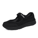 「binfenxie」Women's Mesh Platform Walking Sneakers, Breathable Non-slip Hook & Loop Shoes, Low Top Casual Sneakers