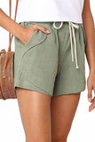 Binfenxie Adjustable Waist Cotton Casual Shorts