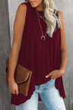 Fashion Simplicity Solid O Neck Tops(5 Colors)
