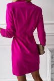 Fashion Elegant Solid Patchwork Frenulum V Neck Dresses(3 colors)
