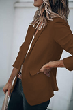 Fashion Solid Patchwork Turndown Collar Outerwear(11 colors)