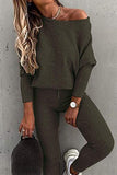 Fashion Casual Solid Patchwork Long Sleeve Two Pieces(7 colors)