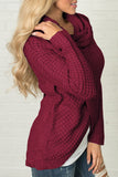 Fashion Casual Solid Patchwork Scarf Collar Sweaters(4 colors)