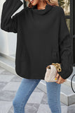 Fashion Casual Solid Patchwork Turtleneck Sweaters(5 Colors)
