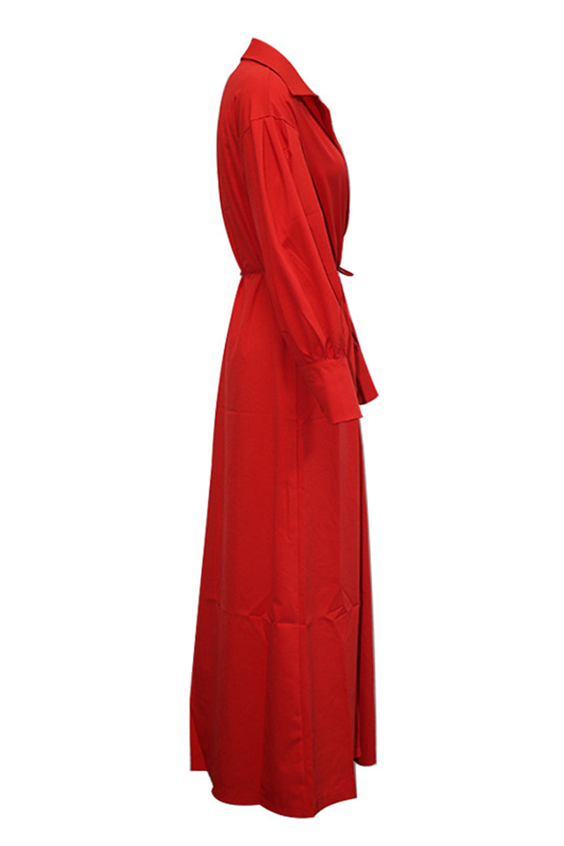 Street Elegant Solid Asymmetrical Solid Color Turndown Collar Asymmetrical Dresses