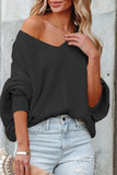 Street Solid Color V Neck Sweaters(4 Colors)