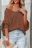 Street Solid Color V Neck Sweaters(4 Colors)