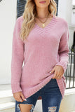 Solid Color V Neck  Sweaters(5 Colors)