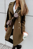 Street Elegant Solid Buttons Solid Color Turn-back Collar Outerwear