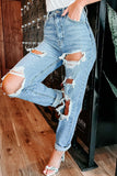 Sexy Patchwork Ripped Denim Jeans