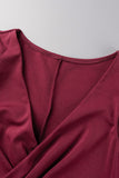 Sweet Elegant Solid Solid Color V Neck One Step Skirt Dresses(3 Colors)