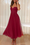 Sweet Elegant Solid Solid Color V Neck Princess Dresses