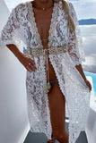 Sexy Vacation Solid Patchwork Swimwears Cover Up