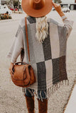 Binfenxie Contrast Tassel Knit Coat