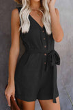 binfenxie Summer Leisure V-neck Bow Rompers