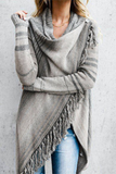 binfenxie Striped Shawl Sweater 2 Styles