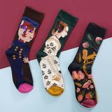 binfenxie Winter New Creative Pattern Socks
