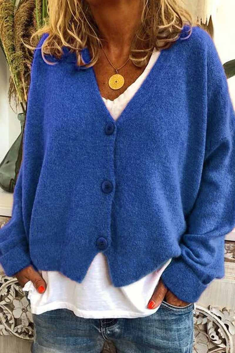 Binfenxie Casual Loose Knitted Cardigan ( 6 Color )