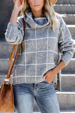 binfenxie Turtleneck Plaid Sweater（5 colors）