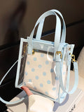 Clear Satchel Bag with Inner Pouch  - Women Satchels