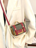 Mini Colorblock Flap Square Bag  - Women Satchels