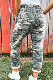 Binfenxie Adjustable Waist Camouflage Bottoms With Holes