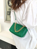 Quilted Pattern Chain Flap Square Bag  - Women Satchels