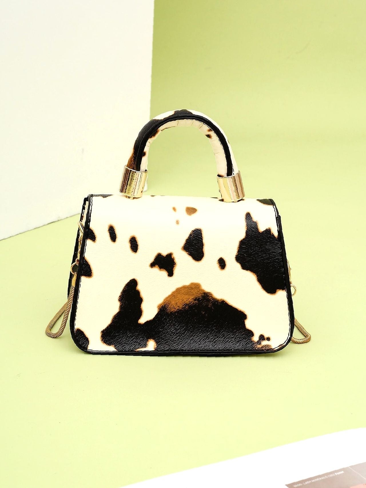 Mini Cow Graphic Satchel Bag  - Women Satchels
