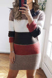 binfenxie Splicing Casual Contrast Mini Dress(3 colors)