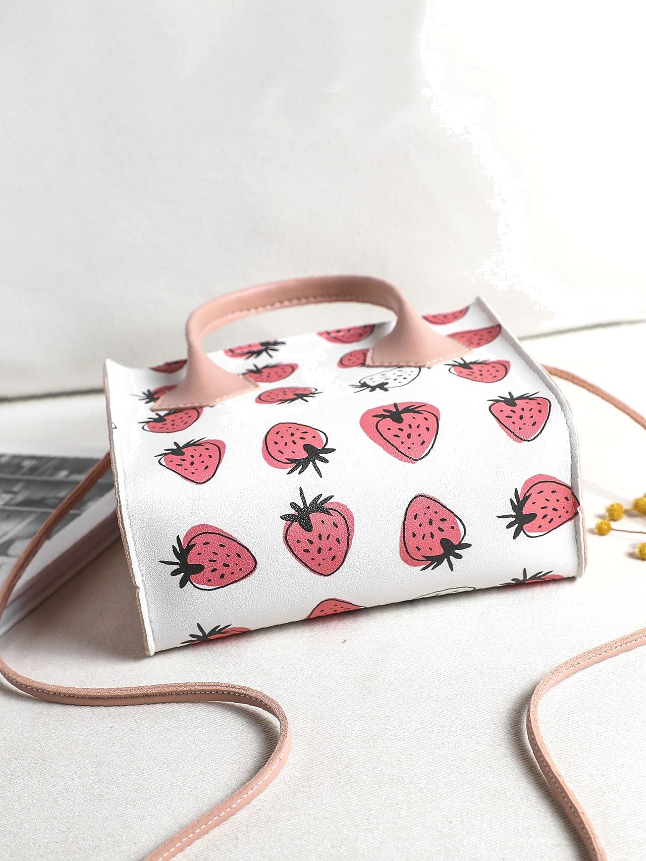 Strawberry Graphic Satchel Bag  - Women Satchels