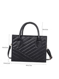Quilted Pattern Square Bag  - Women Satchels