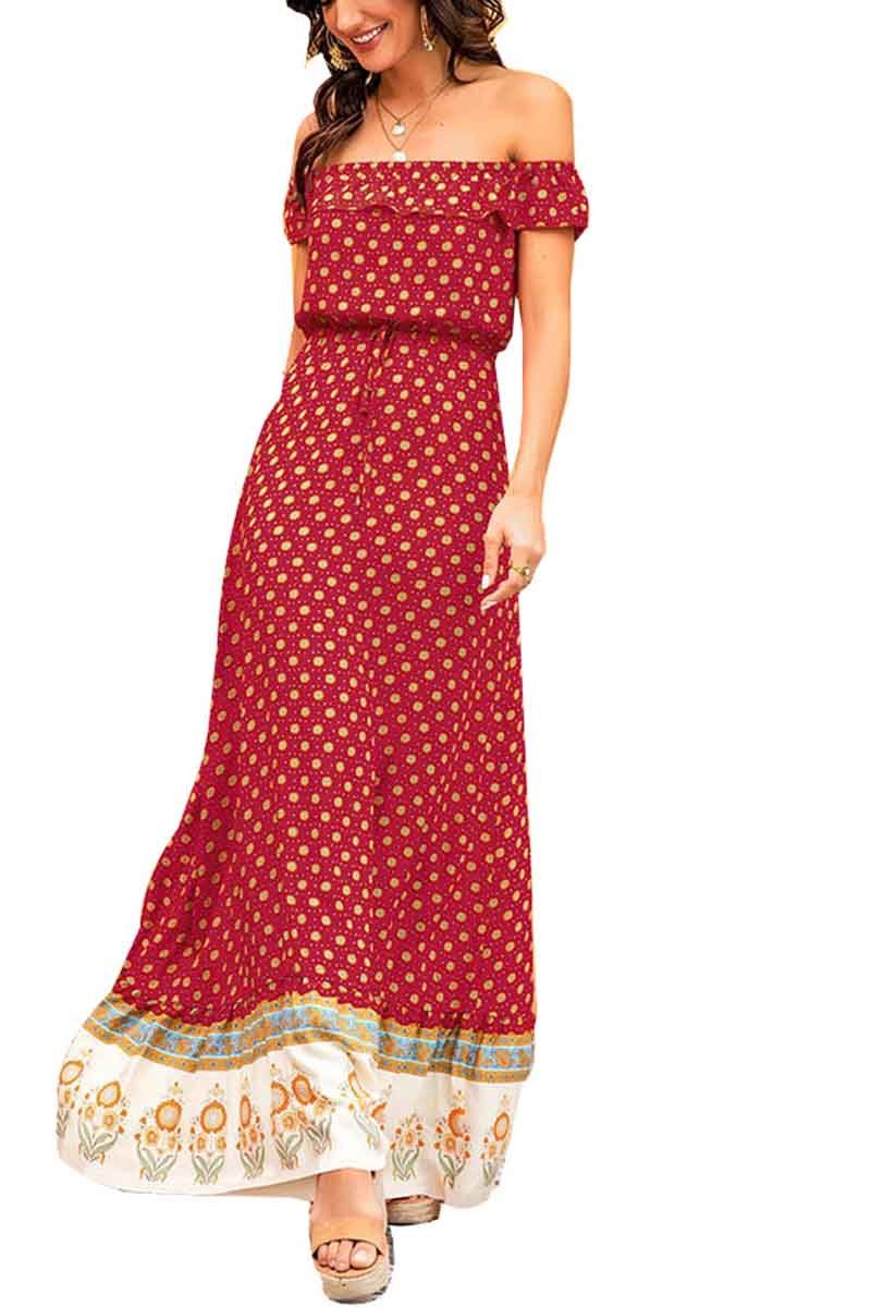 Binfenxie Bohemian Short Sleeve Dress(3 Colors)