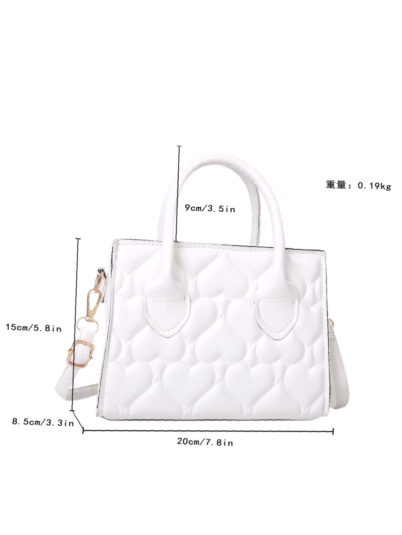 Quilted Double Handle Square Bag  - Women Satchels