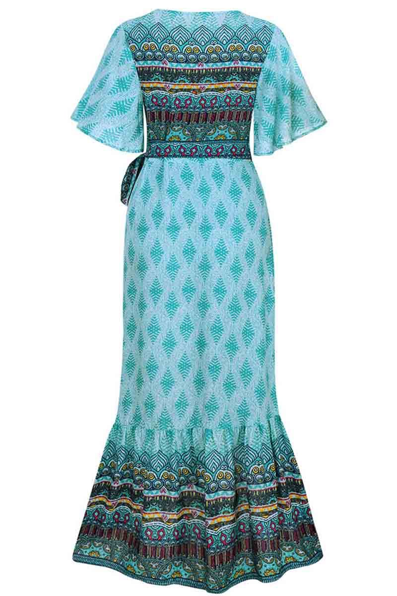 Binfenxie Bohemian Printed Midi Dress(3 colors)
