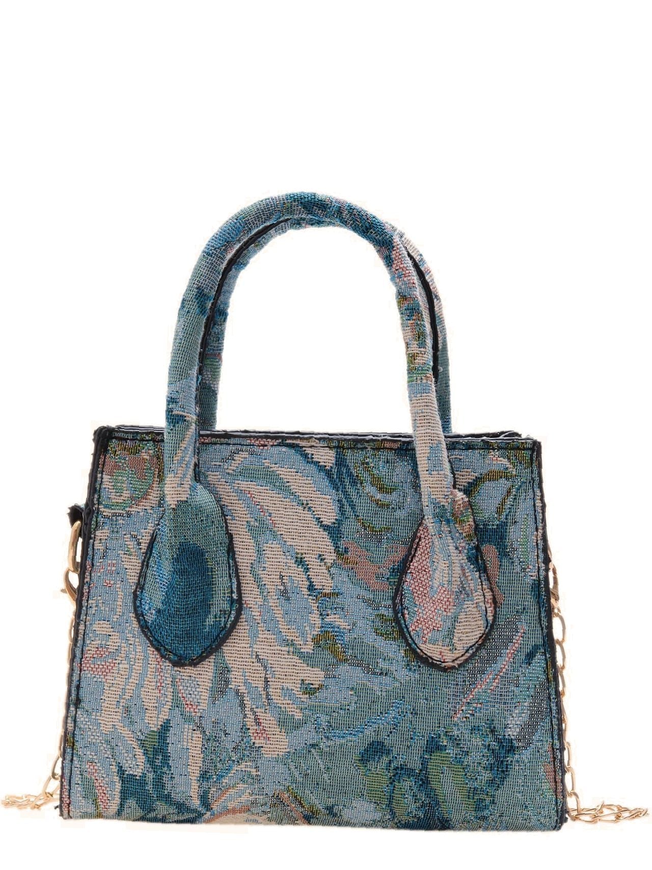 Floral Graphic Chain Satchel Bag  - Women Satchels