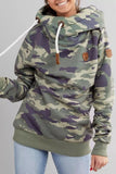 Binfenxie Camouflage Loose Hooded Sweatshirt Tops