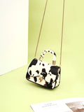 Mini Cow Graphic Satchel Bag  - Women Satchels