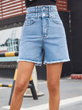 binfenxie Summer High-Waisted Denim Shorts