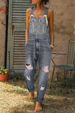 binfenxie Washed Ripped Hole Denim Overalls(3 Colors)