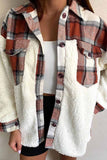 Binfenxie  Pocket Check Stitching Plush Jacket（4 colors）