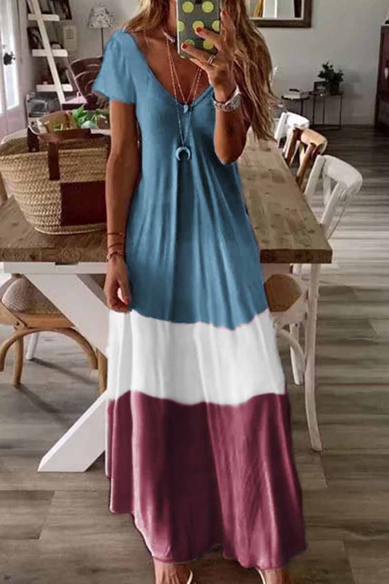 binfenxie V Neck Length Dress