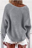 binfenxie Striped V-neck Cardigan Knit Sweater（4 colors）
